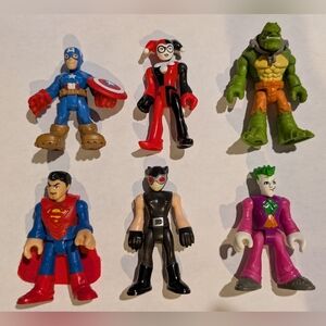 Fisher-Price Imaginext DC Super Friends and Playskool Heroes action figures